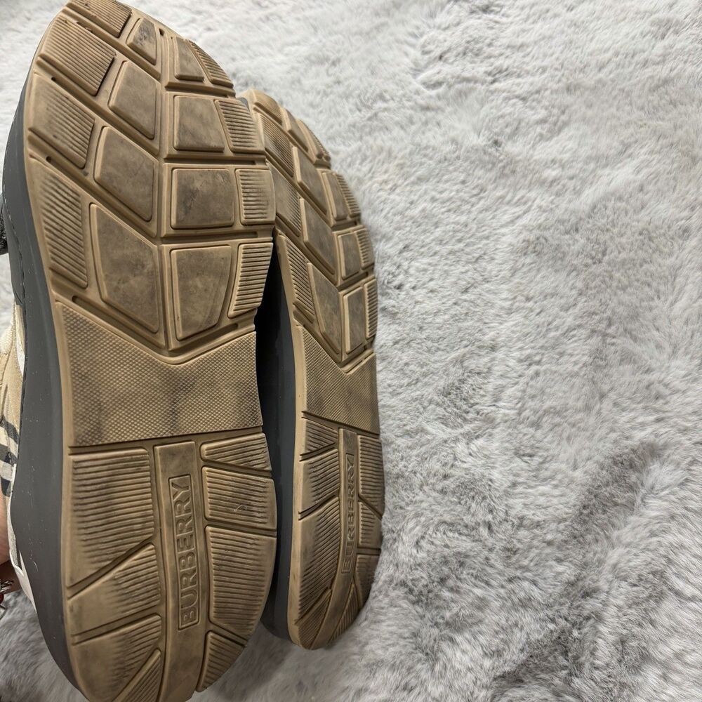 Authentic Burberry Ramsey Vintage Check Beige Low Top Sneakers Size 44/ 11 US - Picture 7 of 7